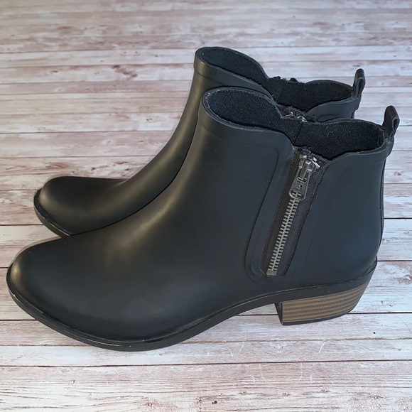 Lucky Brand Shoes - Lucky Brand Black Rubber Rain Boots Size 10